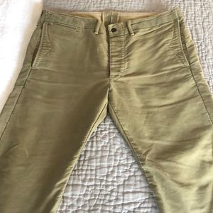 RRL khaki military chinos